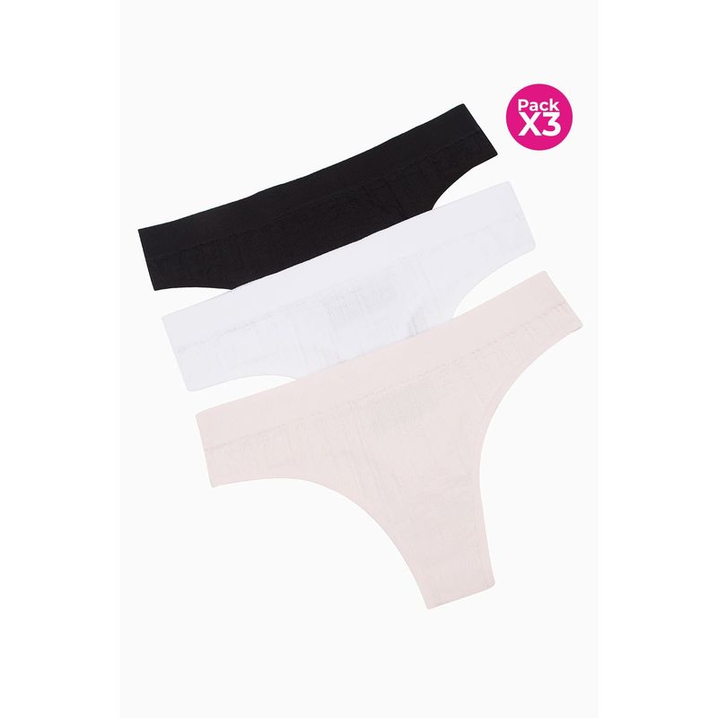 LILI PINK - Panty brasilera paquete x3 diseño seamless