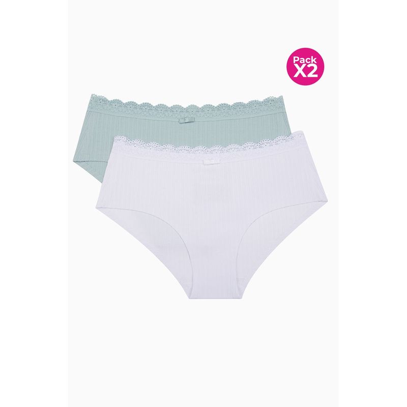 LILI PINK - Panty tipo hipster paquete x2 en algodón