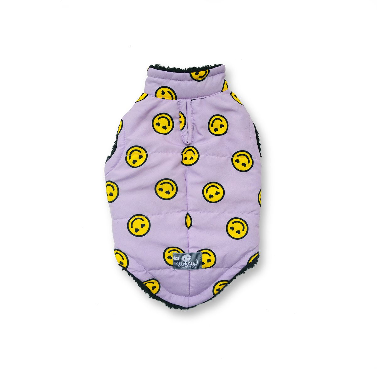 WAWAW - Chaleco 3XL sub lila caritas felices amarillas