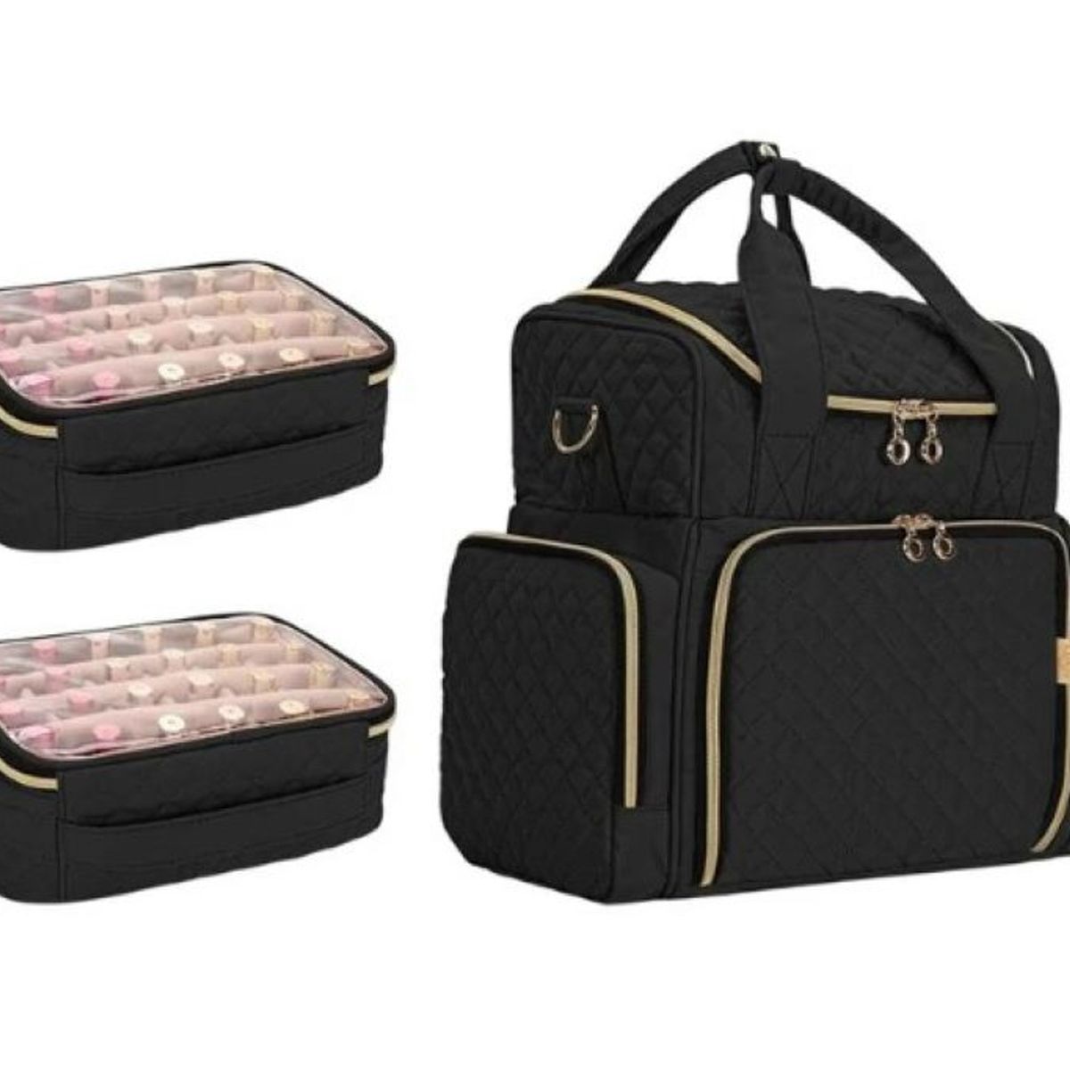 ZHOPI CO - Maletin Organizador Multifuncion Para Esmaltes Y Maquillaje