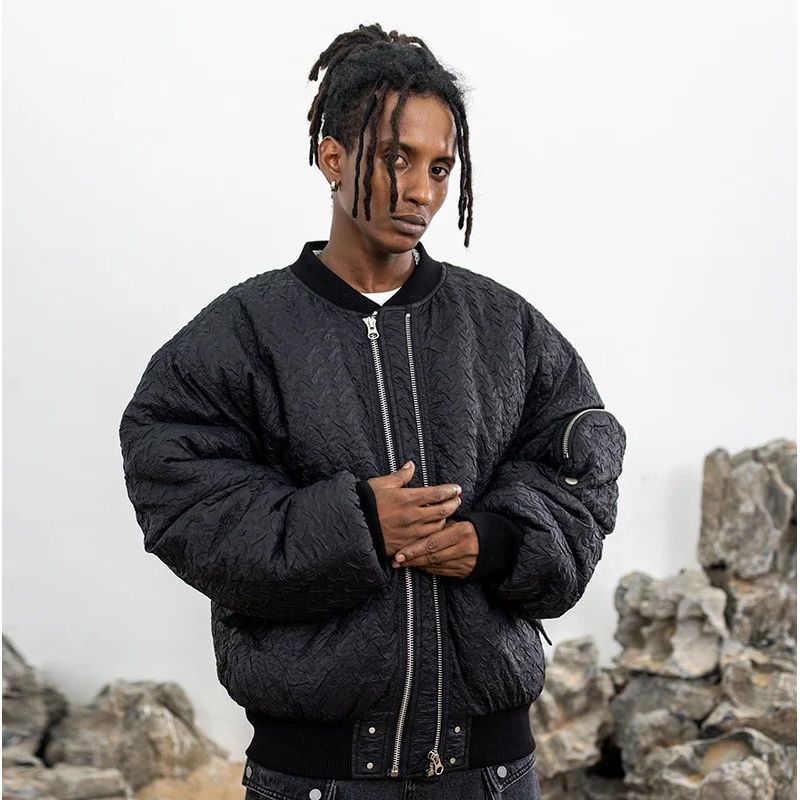 VANN - Bomber Jacket Para Hombre Negro