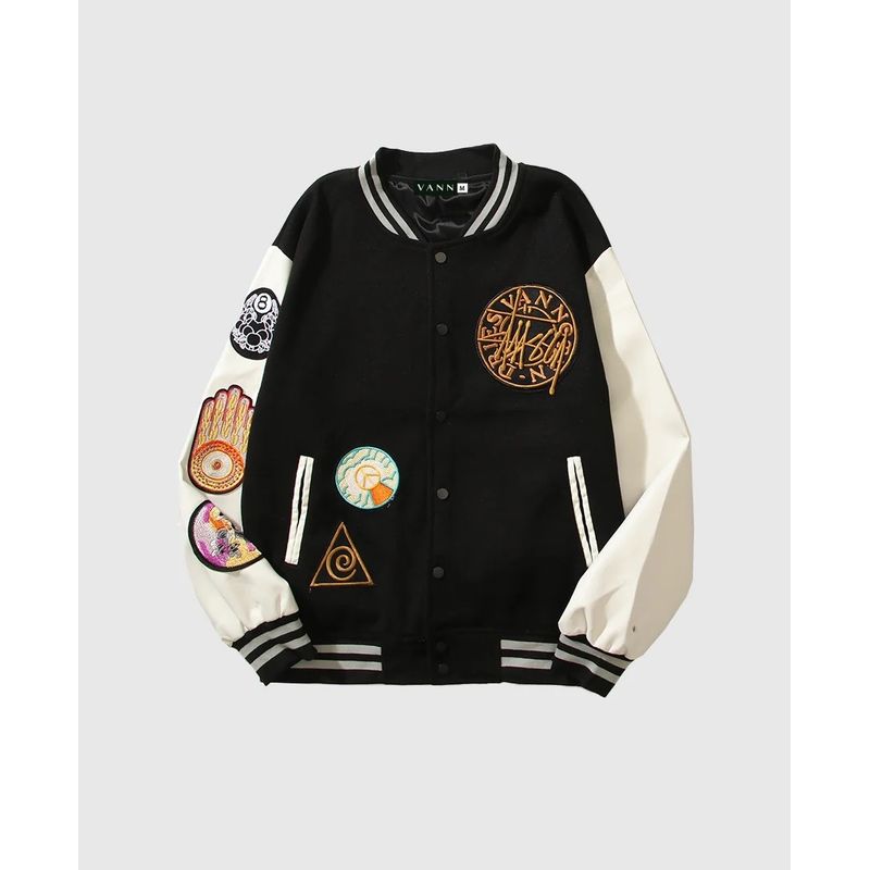 VANN - Chaqueta Beisbolera VANN Varsity Jacket Negro