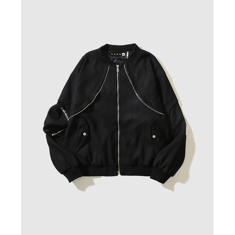 VANN - Bomber Jacket Para Hombre Negro