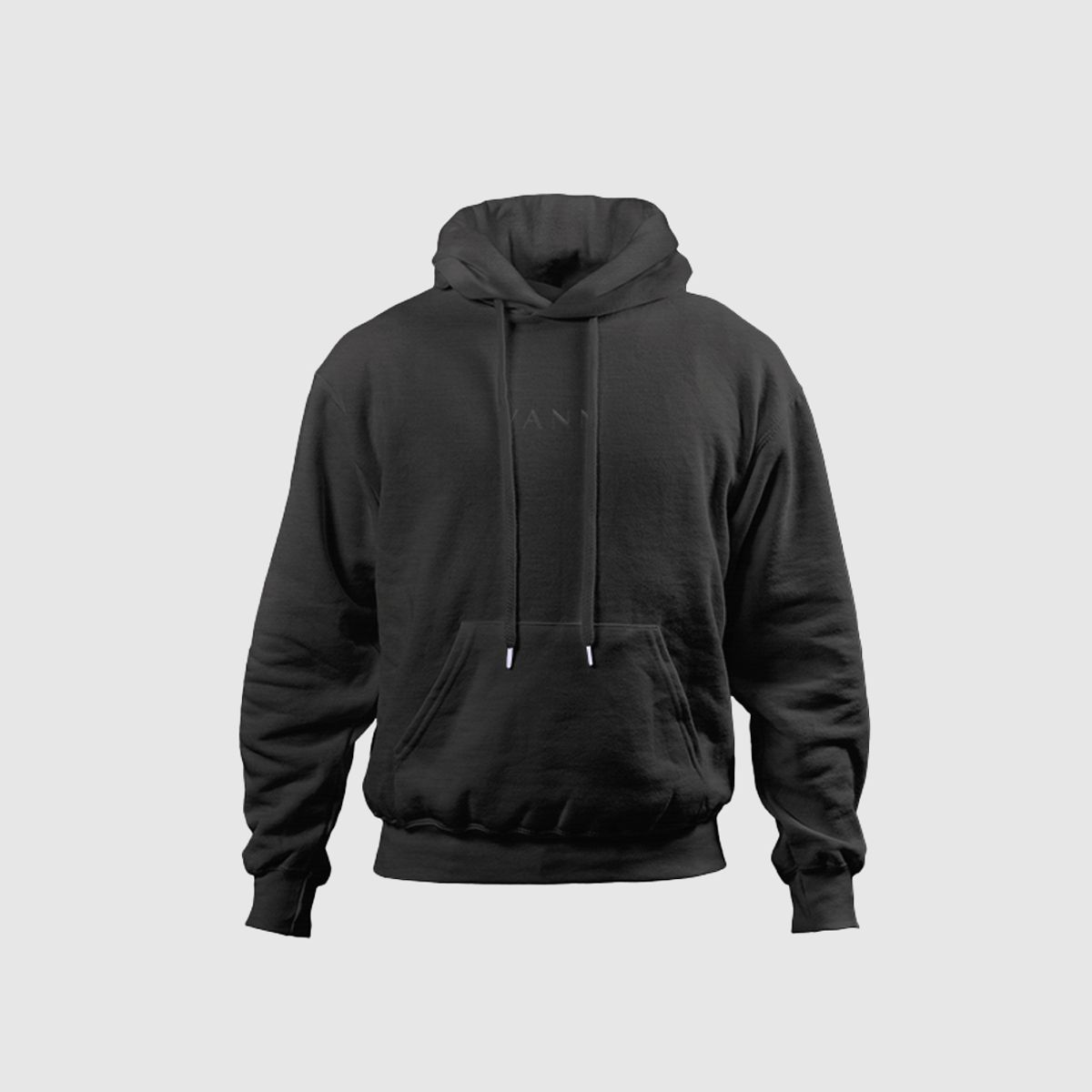 VANN - Buzo Hoodie French Terry Gris Oscuro Para Hombre