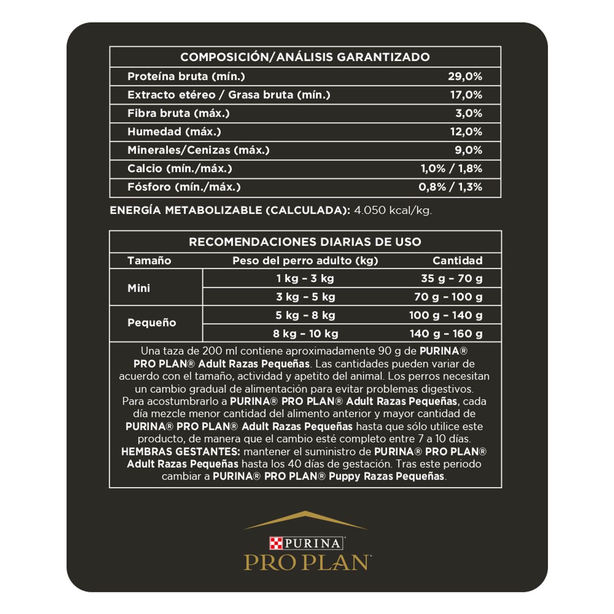 PRO PLAN - Pro Plan Perros Adultos Razas Pequeñas – 1 kg