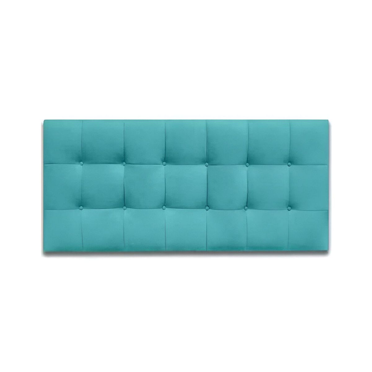 DISEÑOS RAMONA'S - Cabecero Sencillo 100x60 Cuadros Turquesa Sintético
