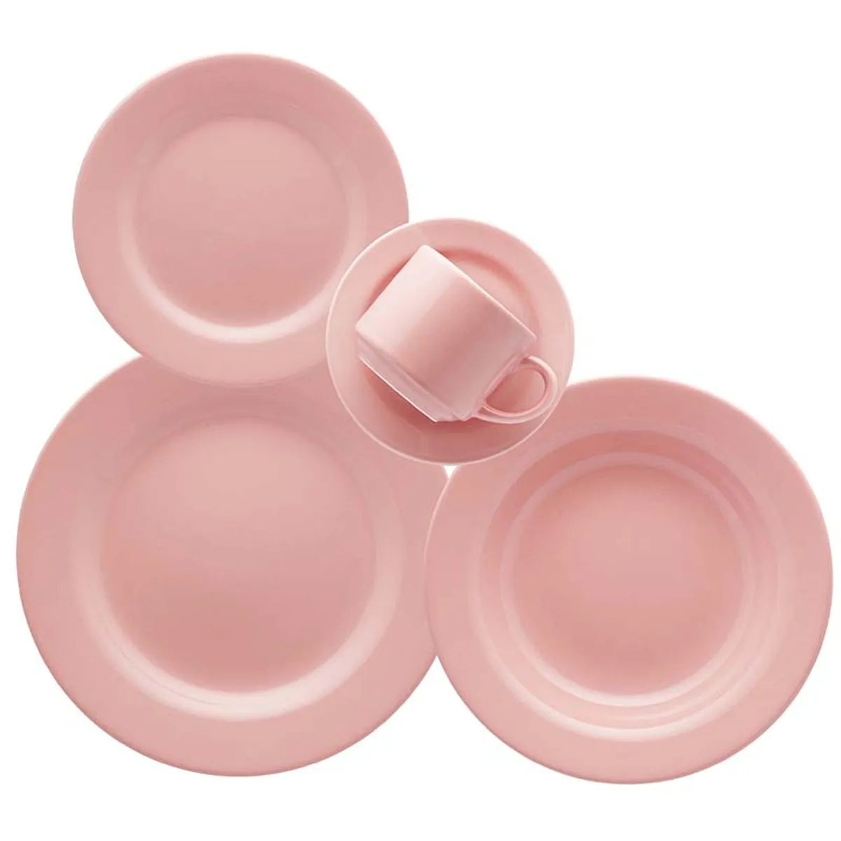 OXFORD - VAJILLA CERAMICA 20 PZAS 4PTOS ROSA