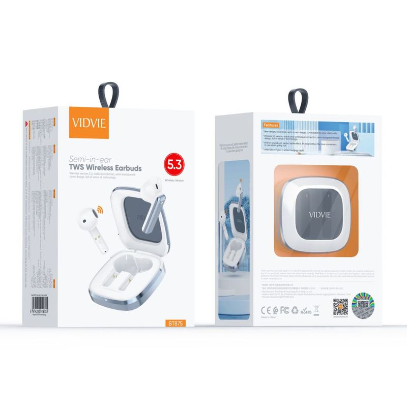VIDVIE - Audifonos inalambricos VIDVIE BT875 - Blanco