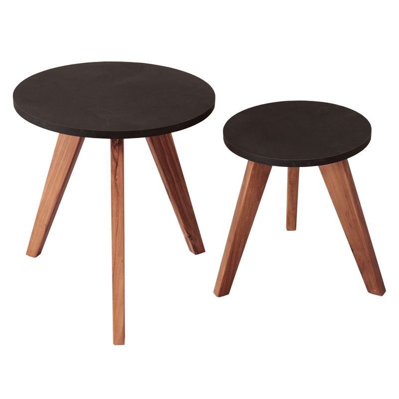 GENERICO - Mesa Auxiliar Escandinava - Set X 2- Pequeña & Mediana