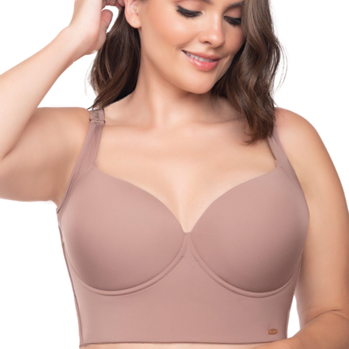 FAJATE - Brasier copa D de compresión con realce y soporte para busto grande