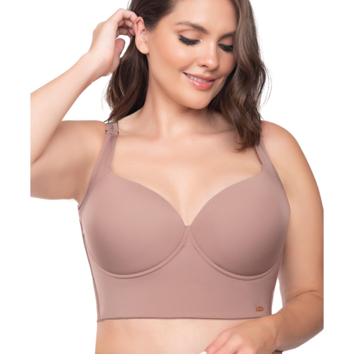 FAJATE - Brasier copa D de compresión con realce y soporte para busto grande