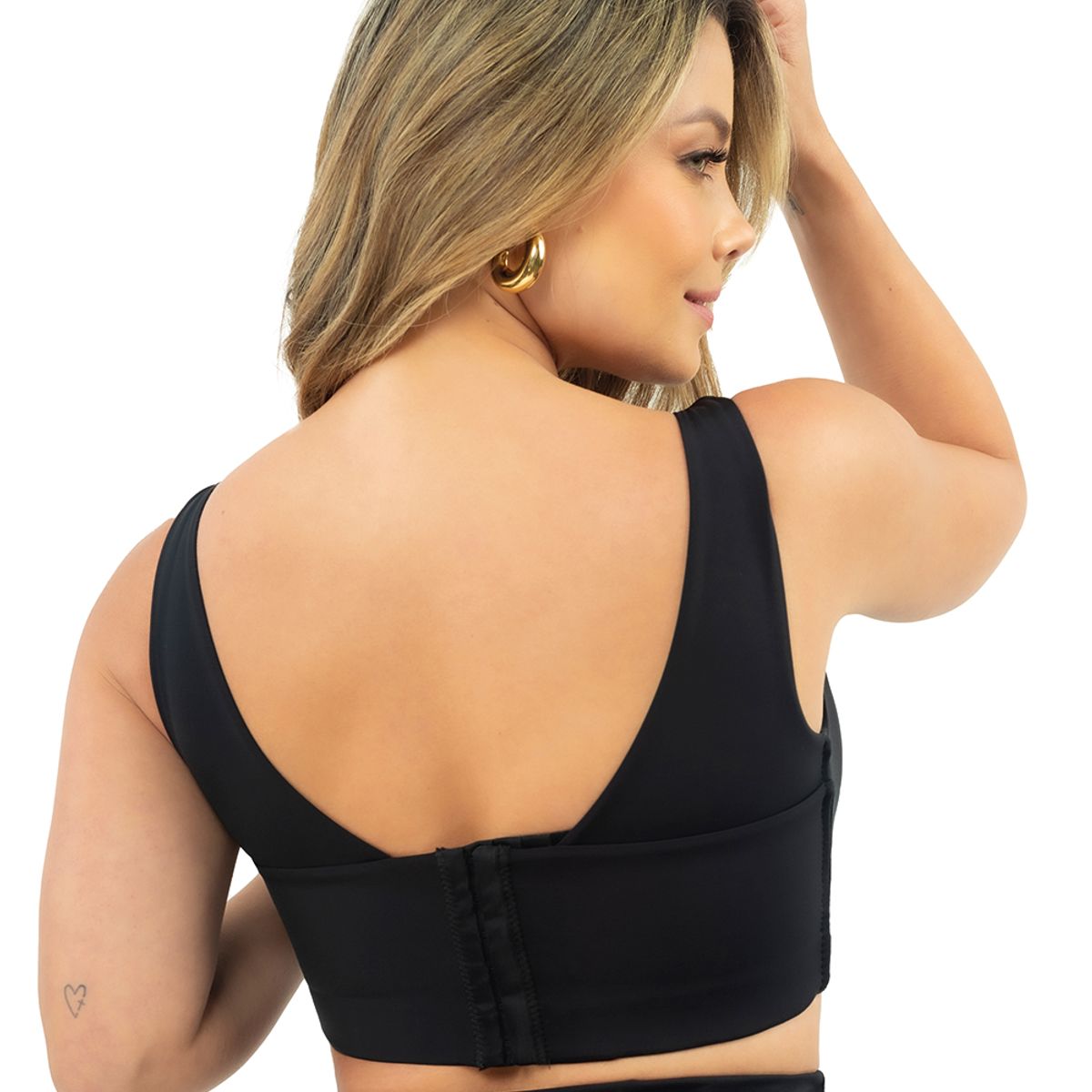 FAJATE - Brasier tipo top con soporte de busto y compresión en su base