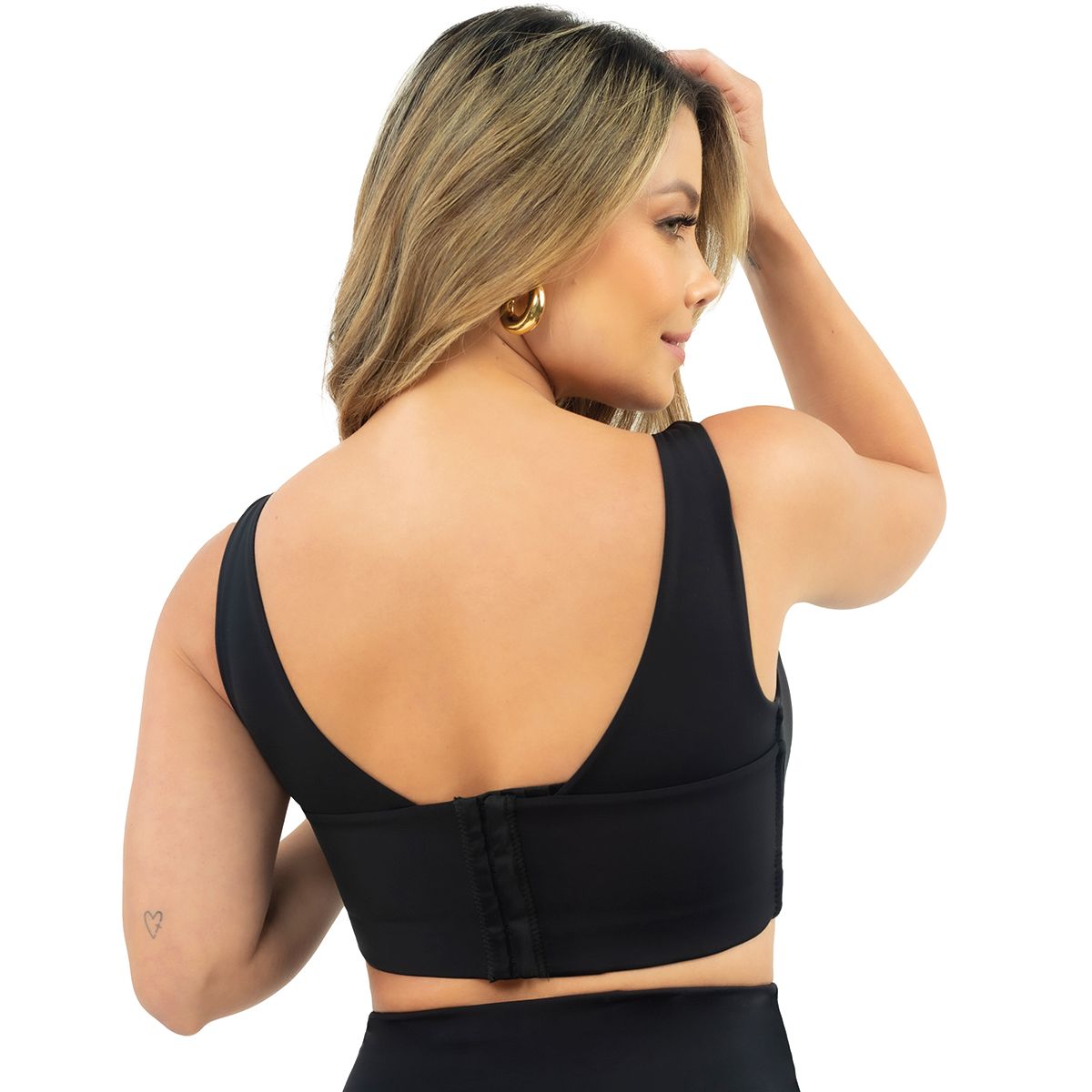 FAJATE - Brasier tipo top con soporte de busto y compresión en su base