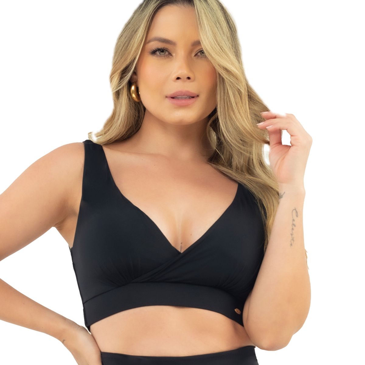 FAJATE - Brasier tipo top con soporte de busto y compresión en su base