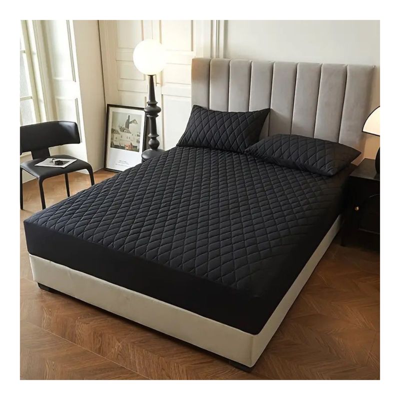 GENERICO - Protector de colchón + fundas de almohadas protectoras cama Matrimonial