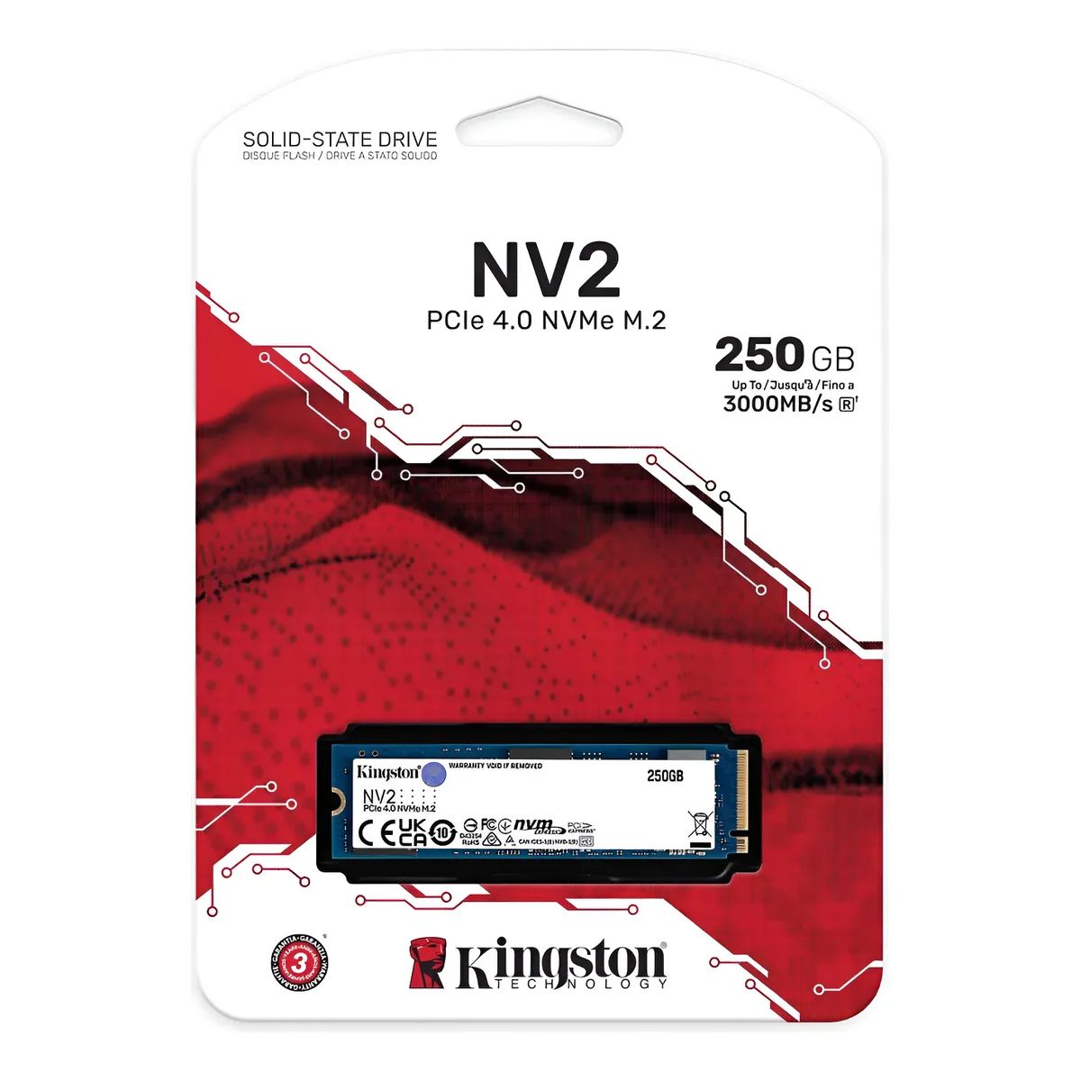 KINGSTON - Disco SSD Kingston A2000 250GB M.2 2280 PCIe NVMe