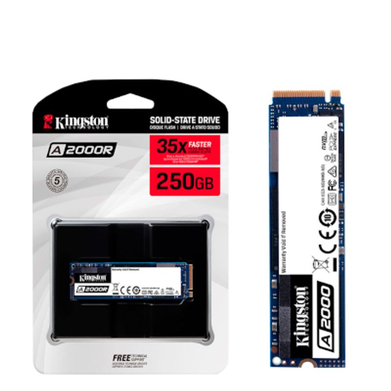 KINGSTON - Disco SSD Kingston A2000 250GB M.2 2280 PCIe NVMe
