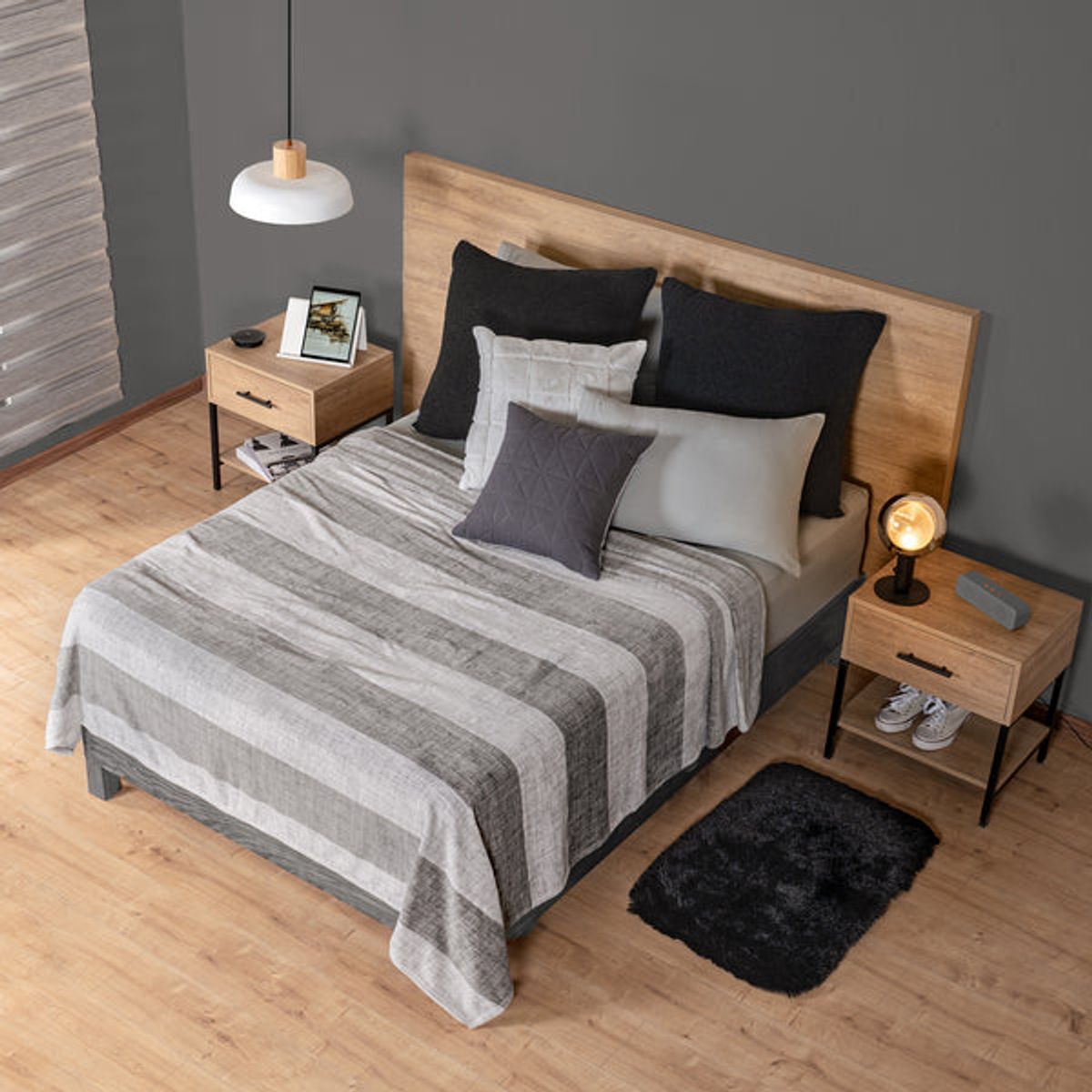 VIANNEY - Cobija Ligera Stone Talla Doble-Sencillo XL de poliéster - Vianney