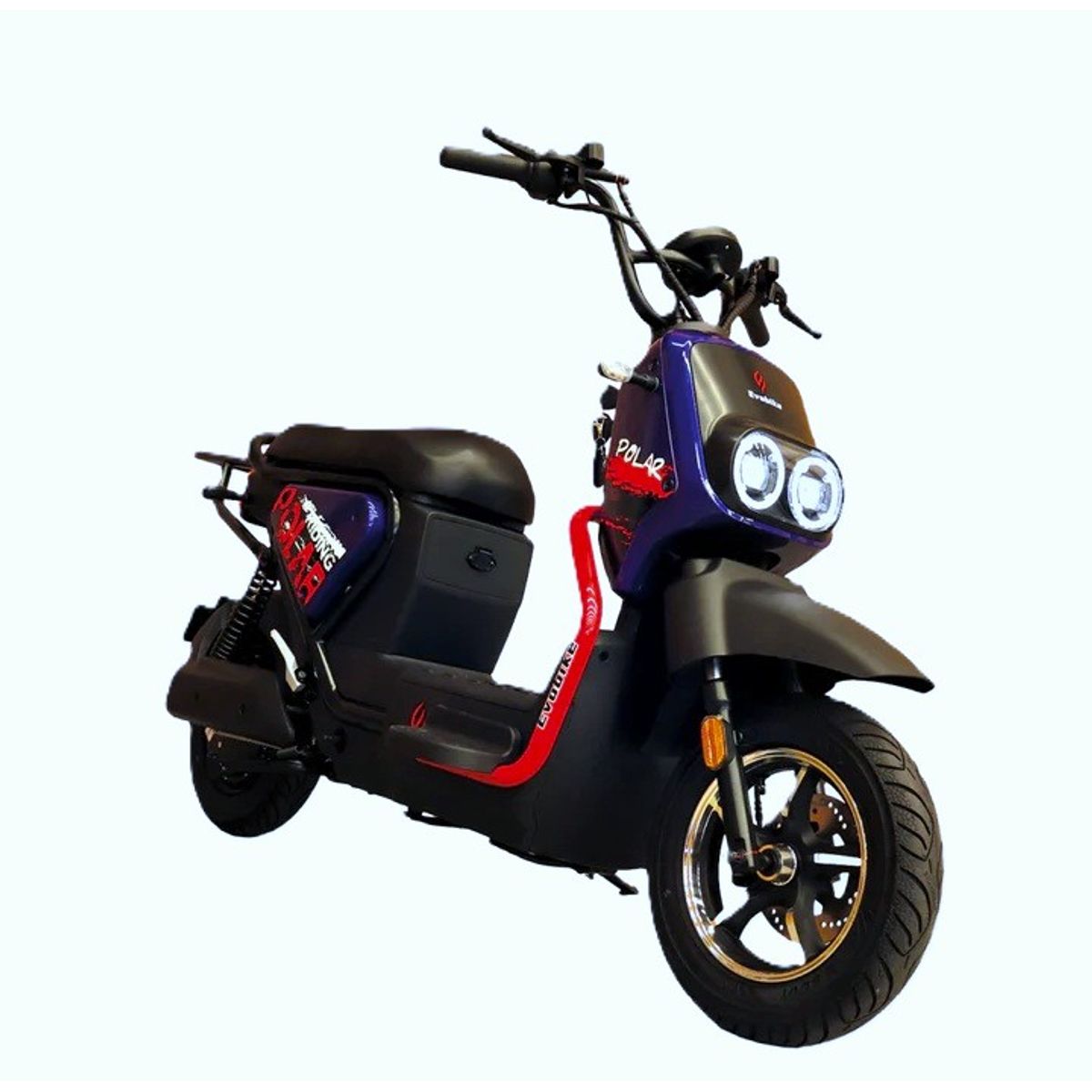 EVOBIKE - Bicicleta Eléctrica EVOBIKE POLAR 48kmh color AZUL ROJO 350W