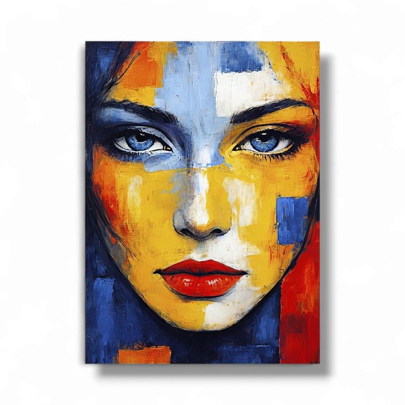 GENERICO - Lienzo Cuadro Decorativo Para Sala Retrato de Sentimientos 110x80Cm