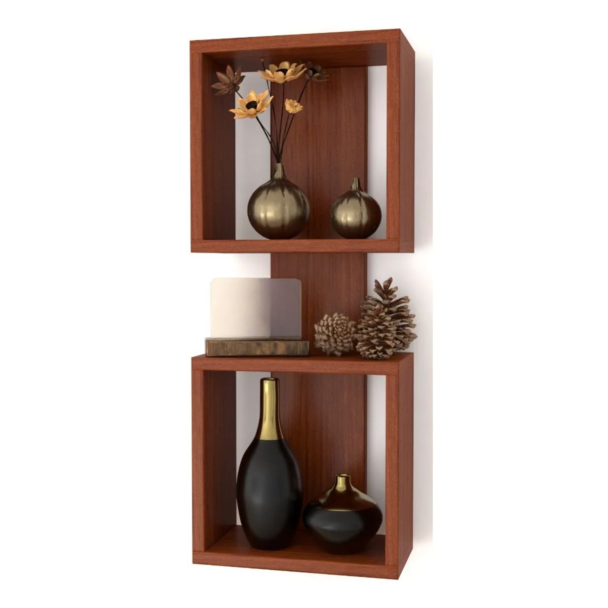 GENERICO - Repisa Flotante Modelo C-01  Decoración Hogar Moderna Color Cedro