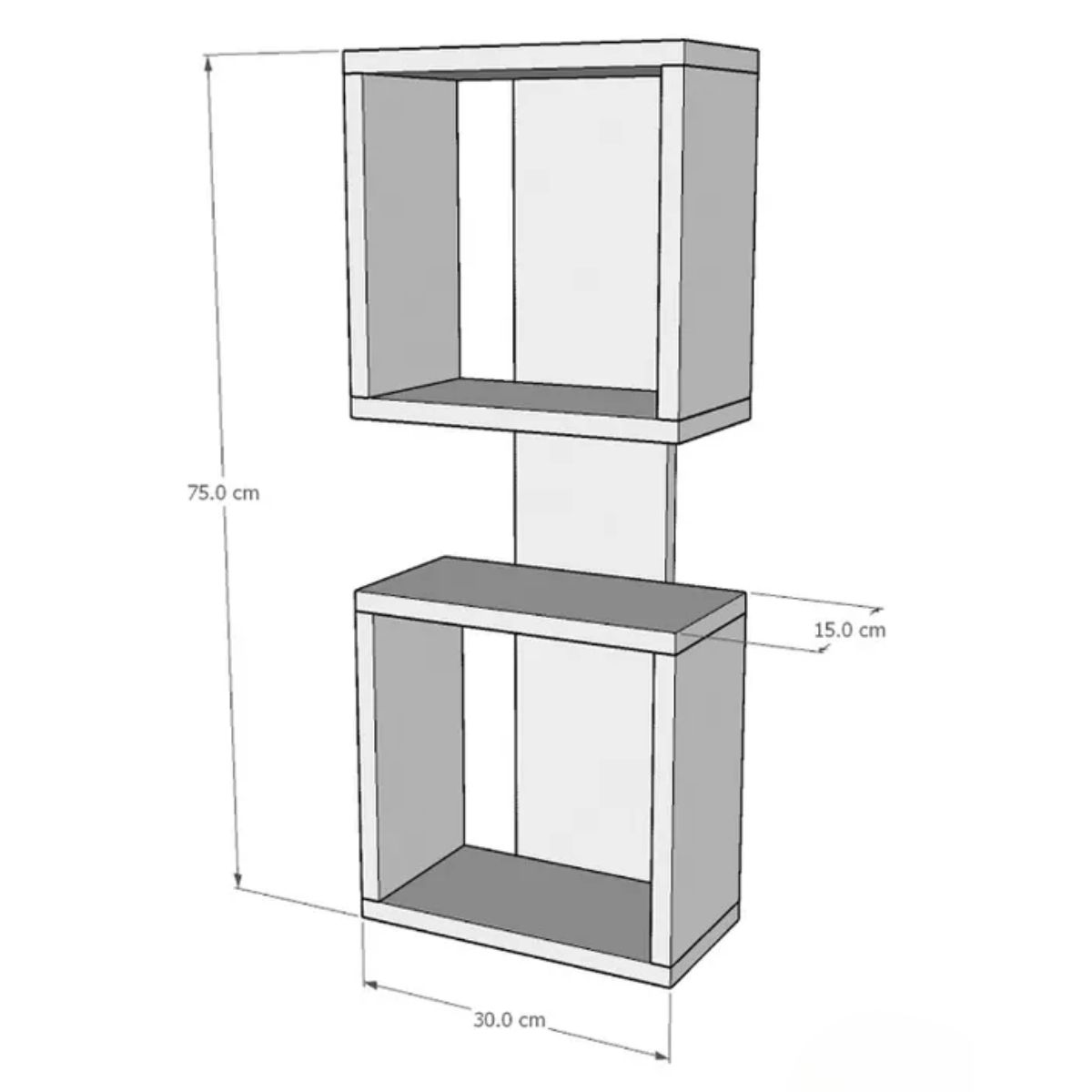 GENERICO - Repisa Flotante Modelo C-01  Decoración Hogar Moderna Color Cedro