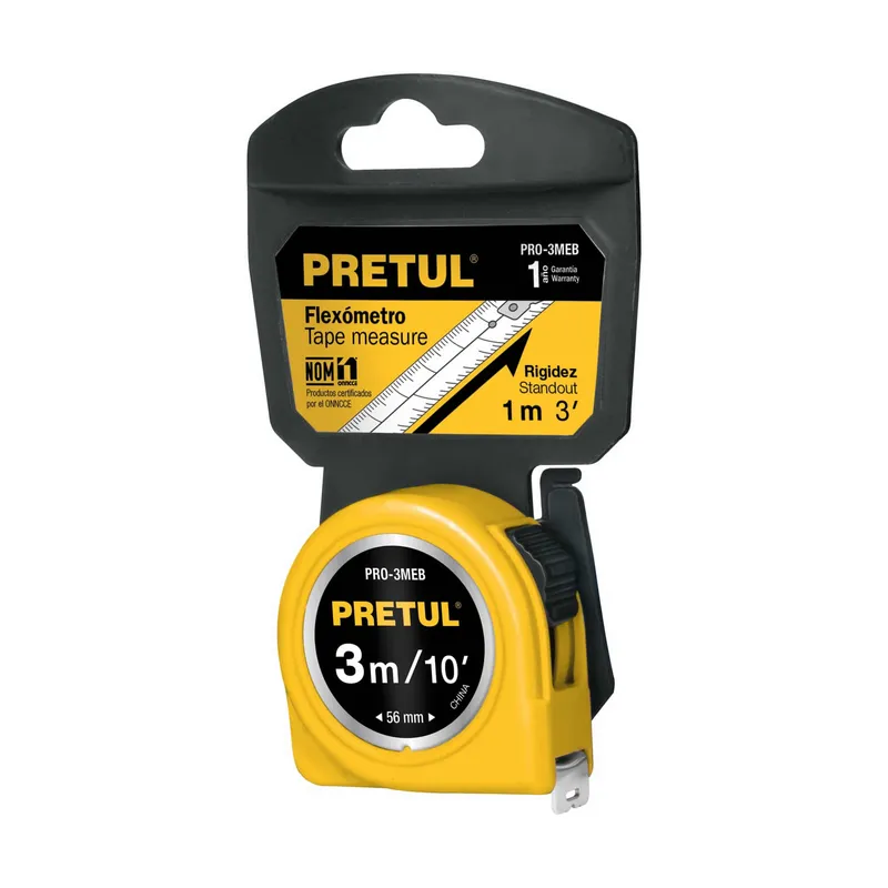 TRUPER - Flexómetro De 3 Metros Cuerpo De Abs Con Cinta Anti-rayones Pretul