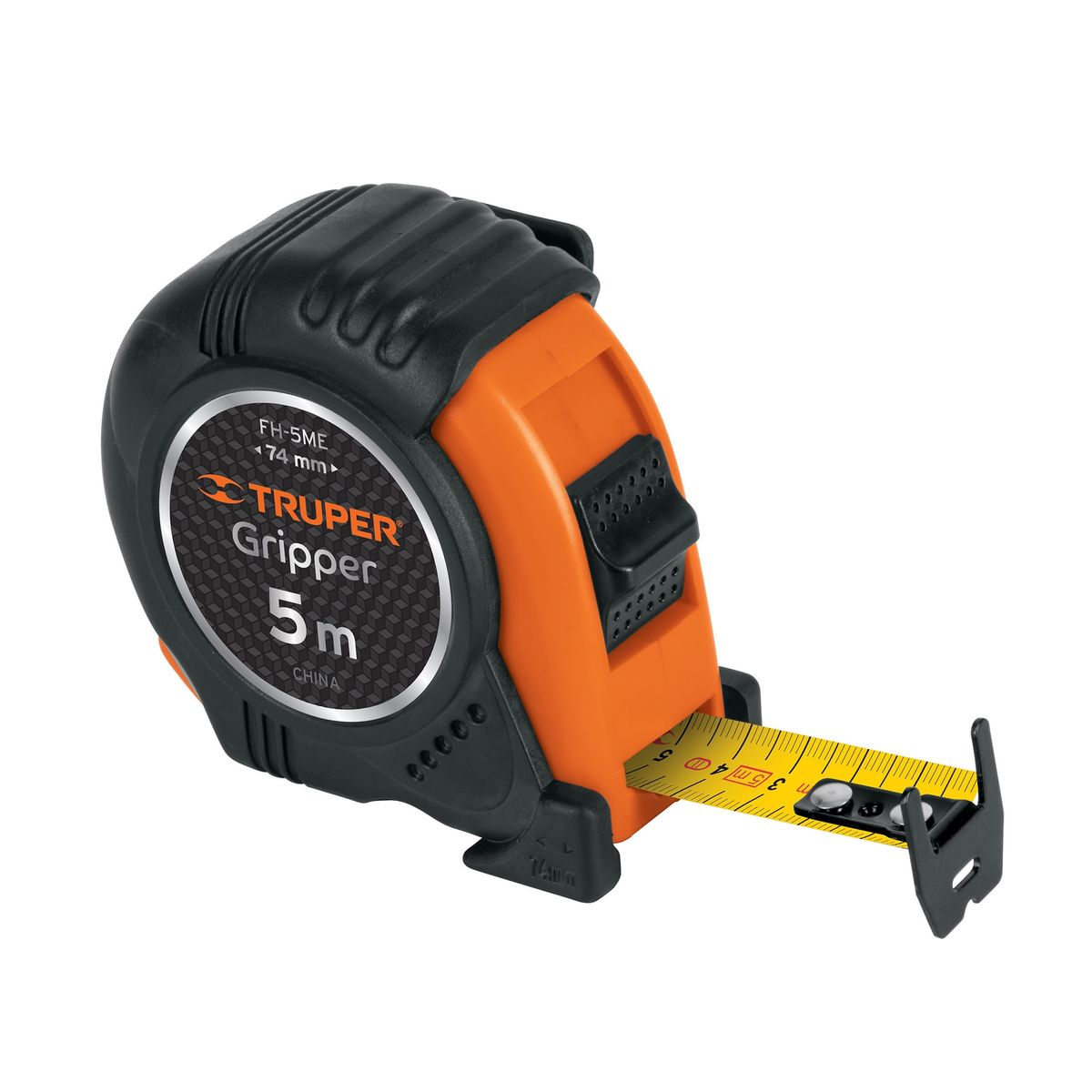 TRUPER - Flexómetro Gripper De 5 Metros Anti-impacto Uso Profesional Truper