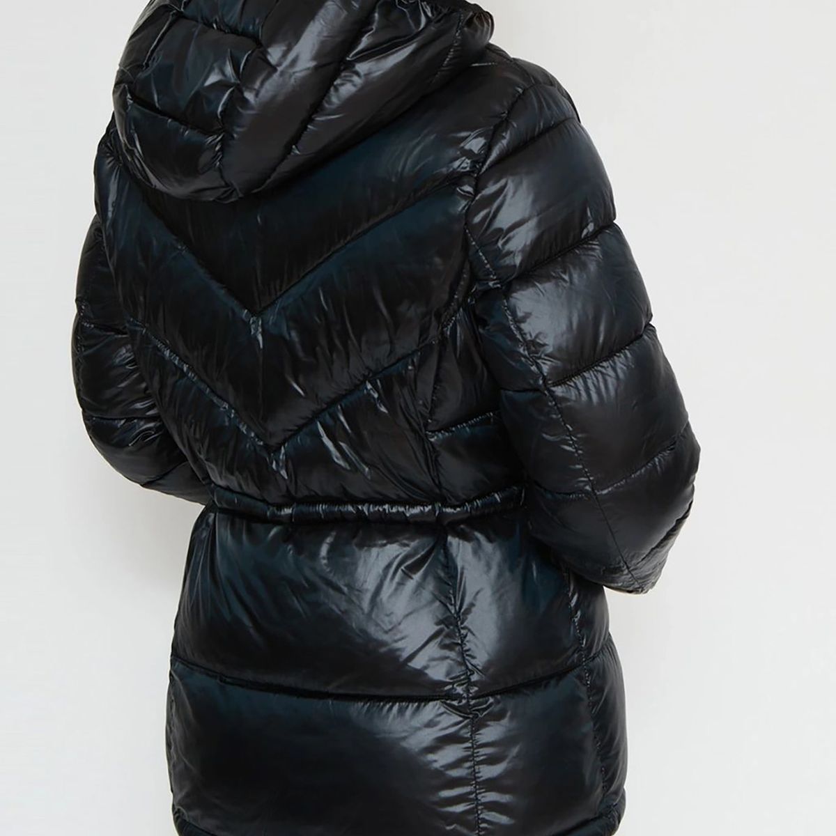 CALVIN KLEIN - Rompeviento negro plegable con capota Calvin Klein