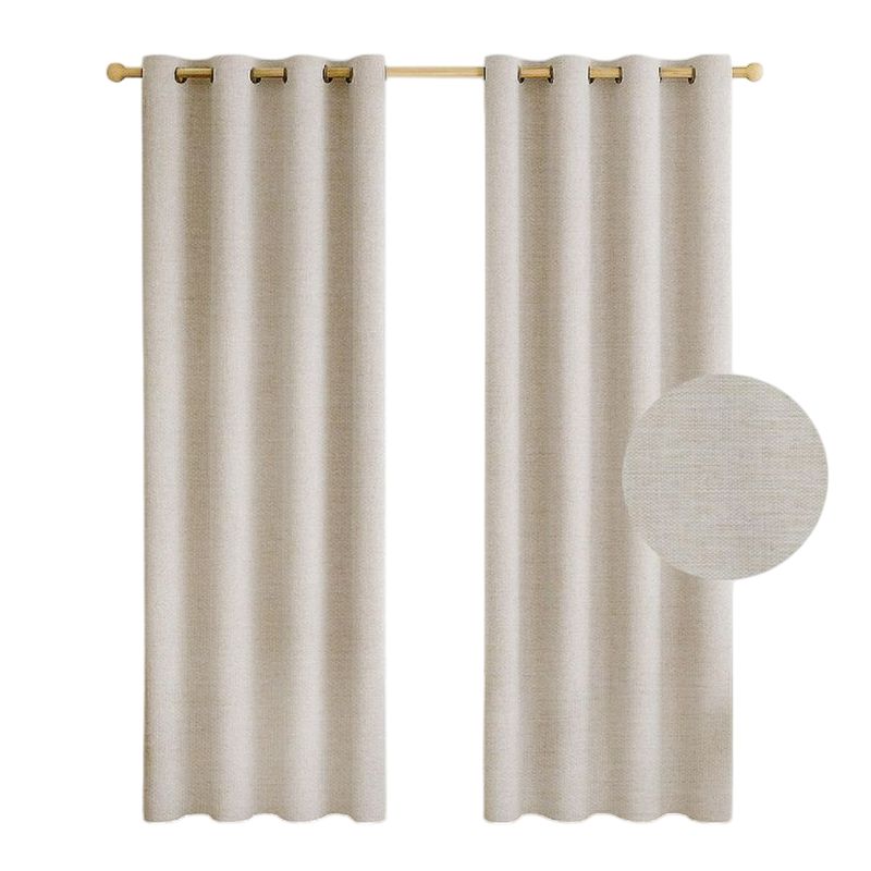 GENERICO - Cortina Blackout 100% Anti Luz – Set de 2 Paños Beige.