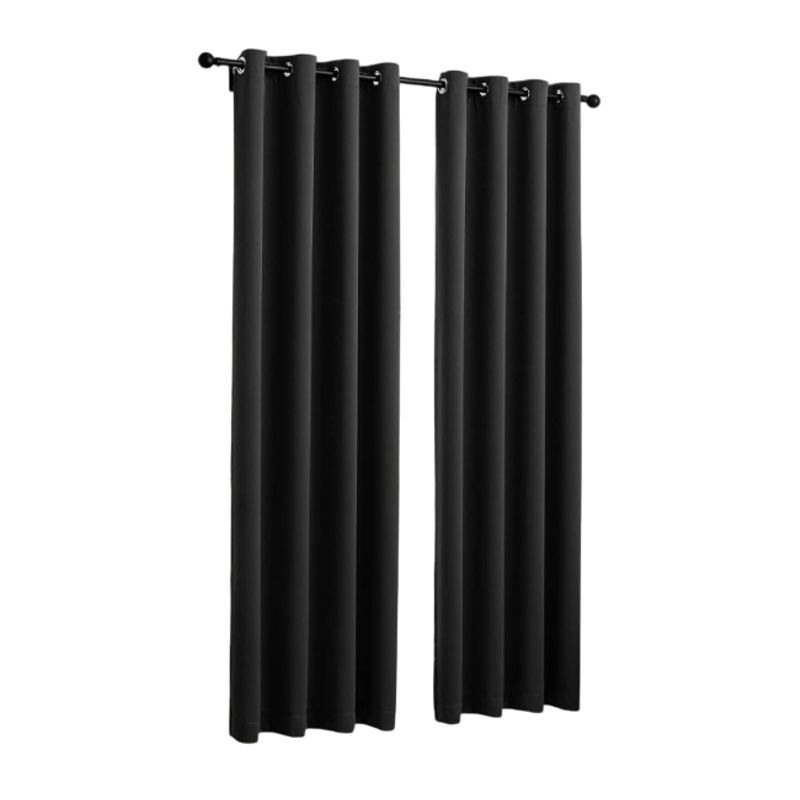 GENERICO - Cortina Blackout 100% Anti Luz – Set de 2 Paños Negros.