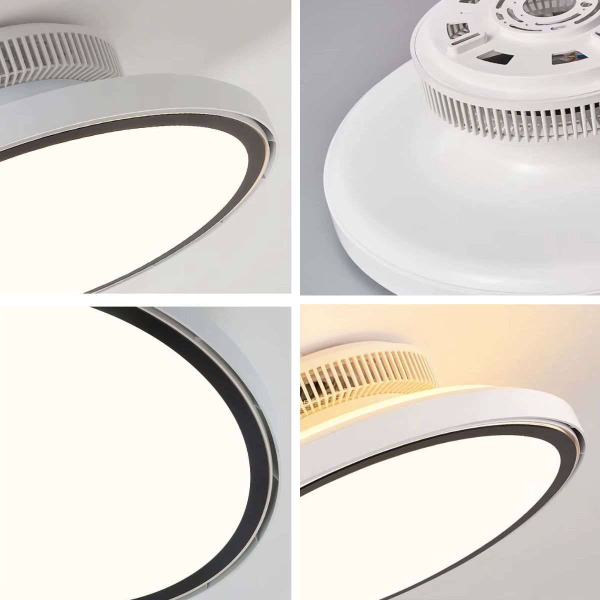 LE CAPRICE - Lámpara Ventilador De Techo Con Aspas Invisible Con Control