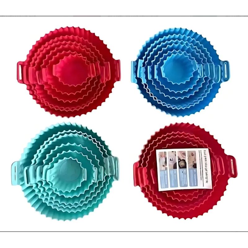 GENERICO - Kit X 6 Moldes Silicona Para Freidora De Aire Reutilizables