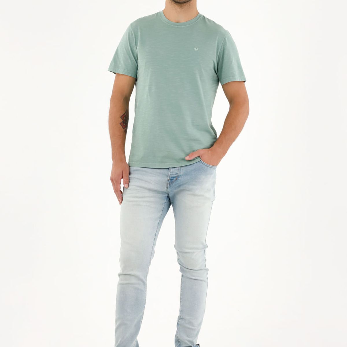 TENNIS - Jean Super Skinny tiro medio claro para hombre