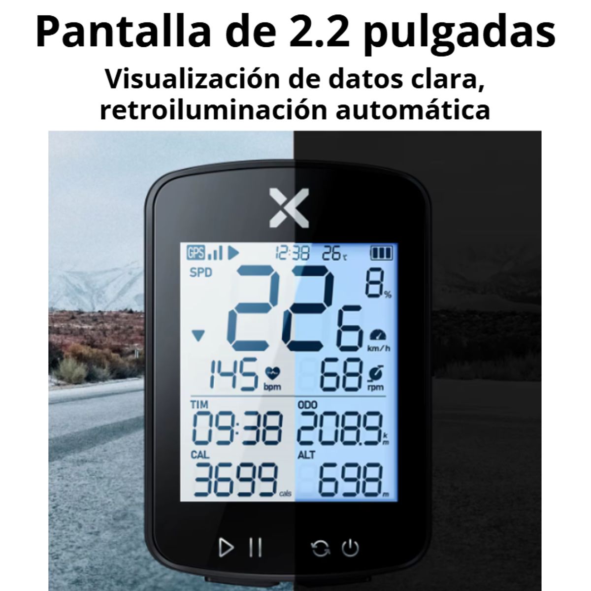 XOSS - CICLOCOMPUTADOR GPS XOSS G2 PLUS + KIT 3 SENSORES + 2 SOPORTES