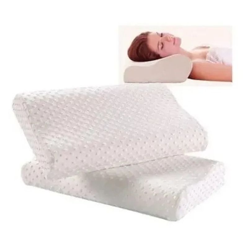 LEMMAN - 2 Almohada Ortopédica Cervical Con Memory Foam Color Blanco
