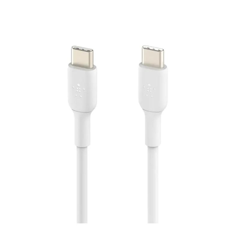 BELKIN - Cable BELKIN USB-C a USB-C 1 Metro – Blanco Carga Rápida y Alta Durabilidad