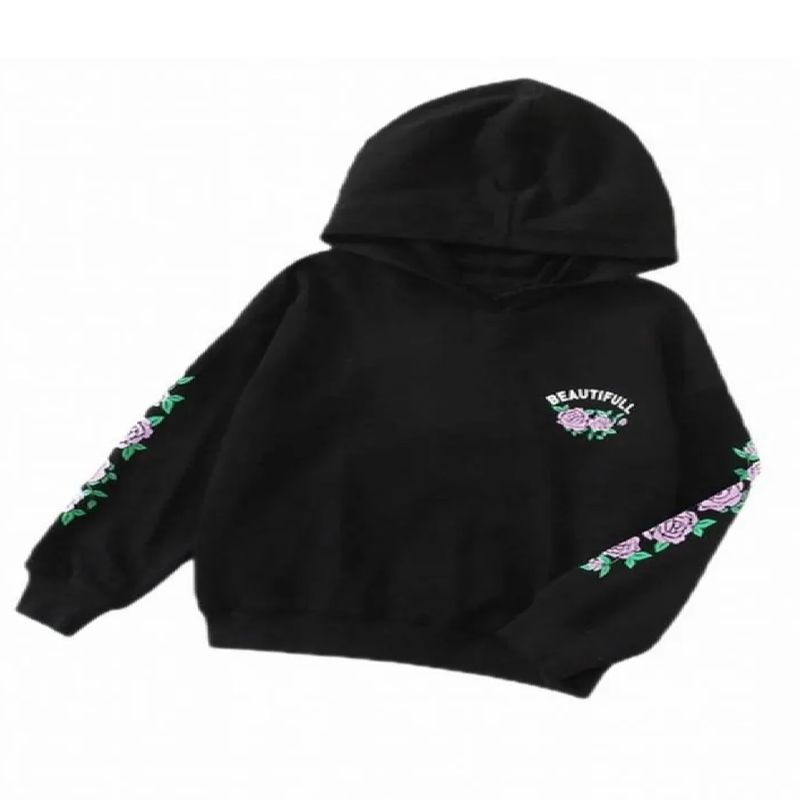 100 - Sueter de Capucha con estampado floral