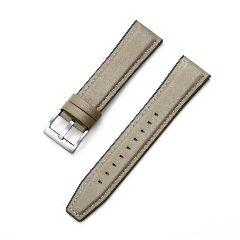 GENERICO - Correa De Cuero 22mm Para Huawei Gt2-Gt3-Gt4-Gt5 De 46mm Beige