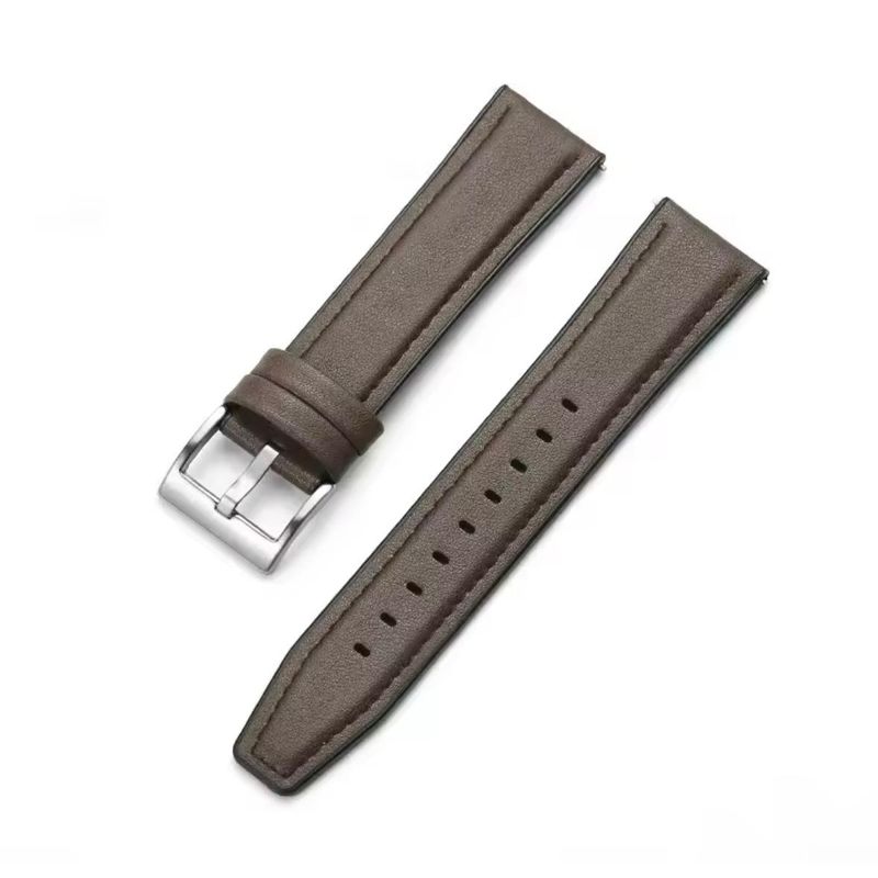 GENERICO - Correa De Cuero 22mm Para Huawei Gt2-Gt3-Gt4-Gt5 De 46mm Marron