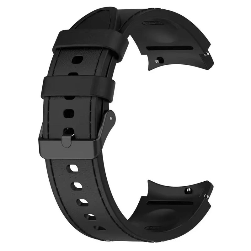 GENERICO - Correa De Cuero Para Samsung Galaxy Watch 7-6-5-4-FE Negro