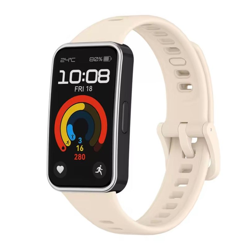 GENERICO - Correa Pulso De Silicona Para Huawei band 8-9-10 Beige