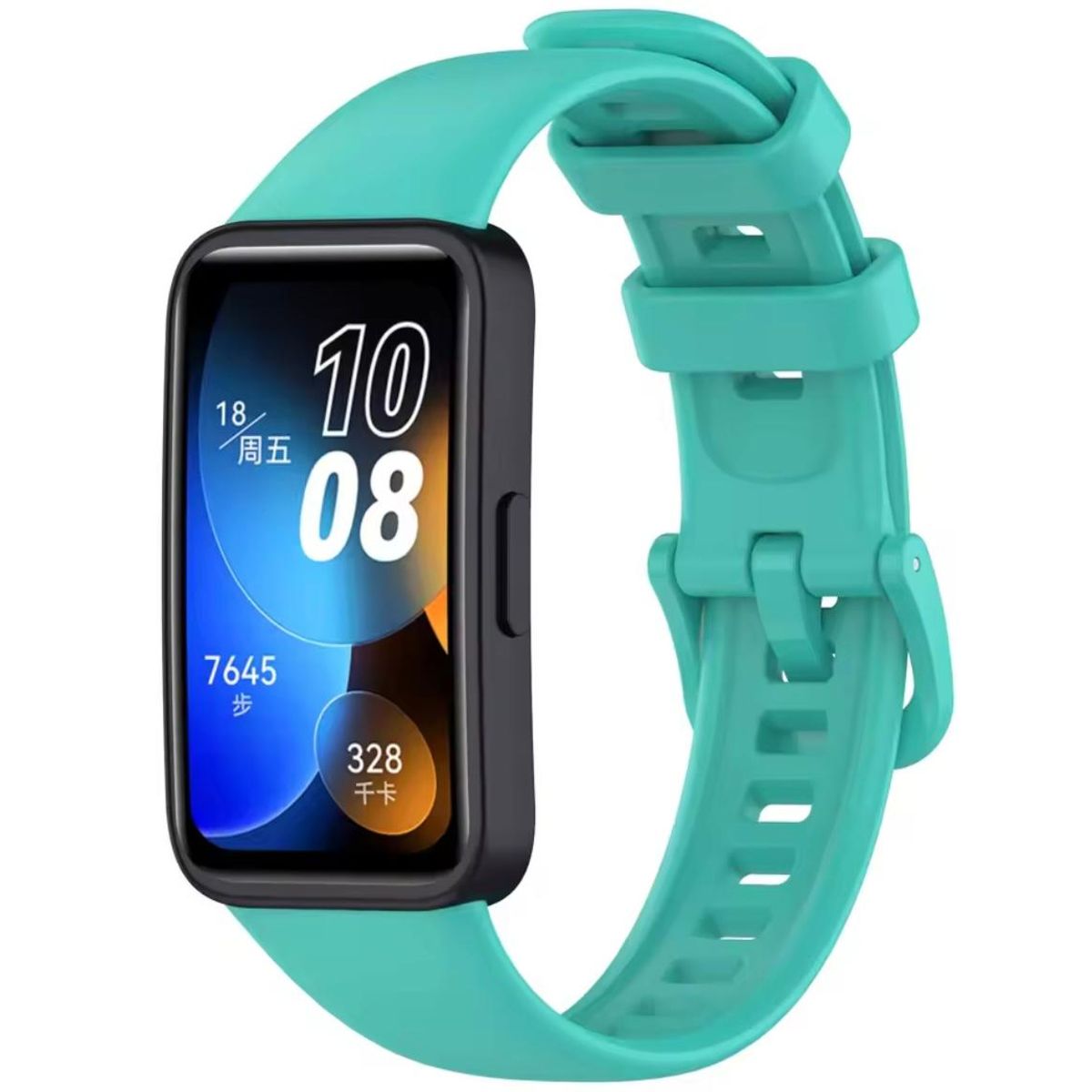 GENERICO - Correa Pulso De Silicona Para Huawei band 8-9-10 Aguamarina