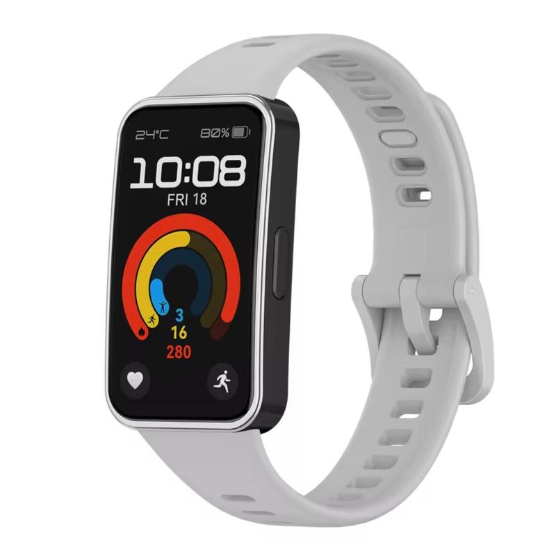 GENERICO - Correa Pulso De Silicona Para Huawei band 8-9-10 Ceniza