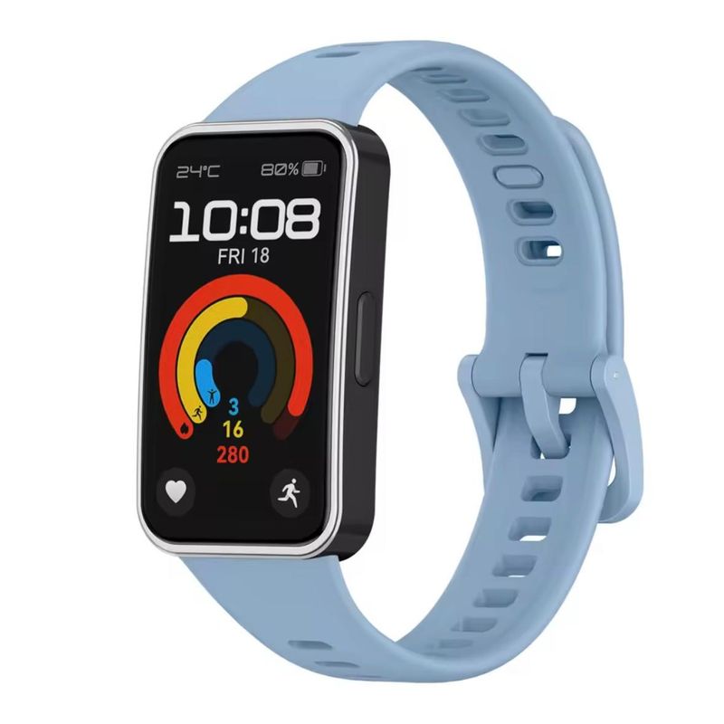 GENERICO - Correa Pulso De Silicona Para Huawei band 8-9-10 Azul claro