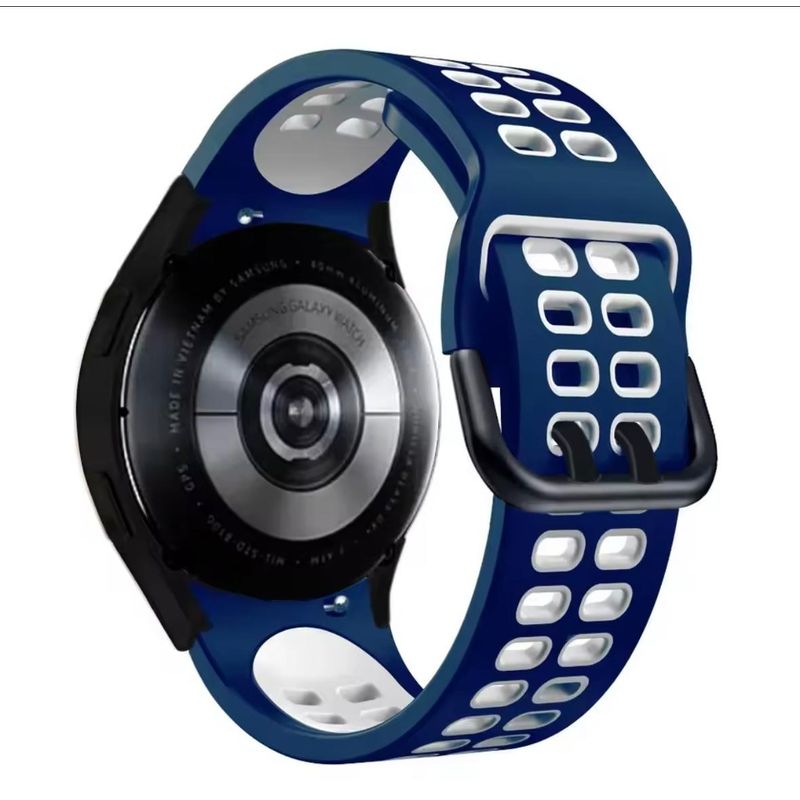 GENERICO - Correa Deportiva Para Samsung Galaxy Watch 7-6-5-4-FE Azul - blanco