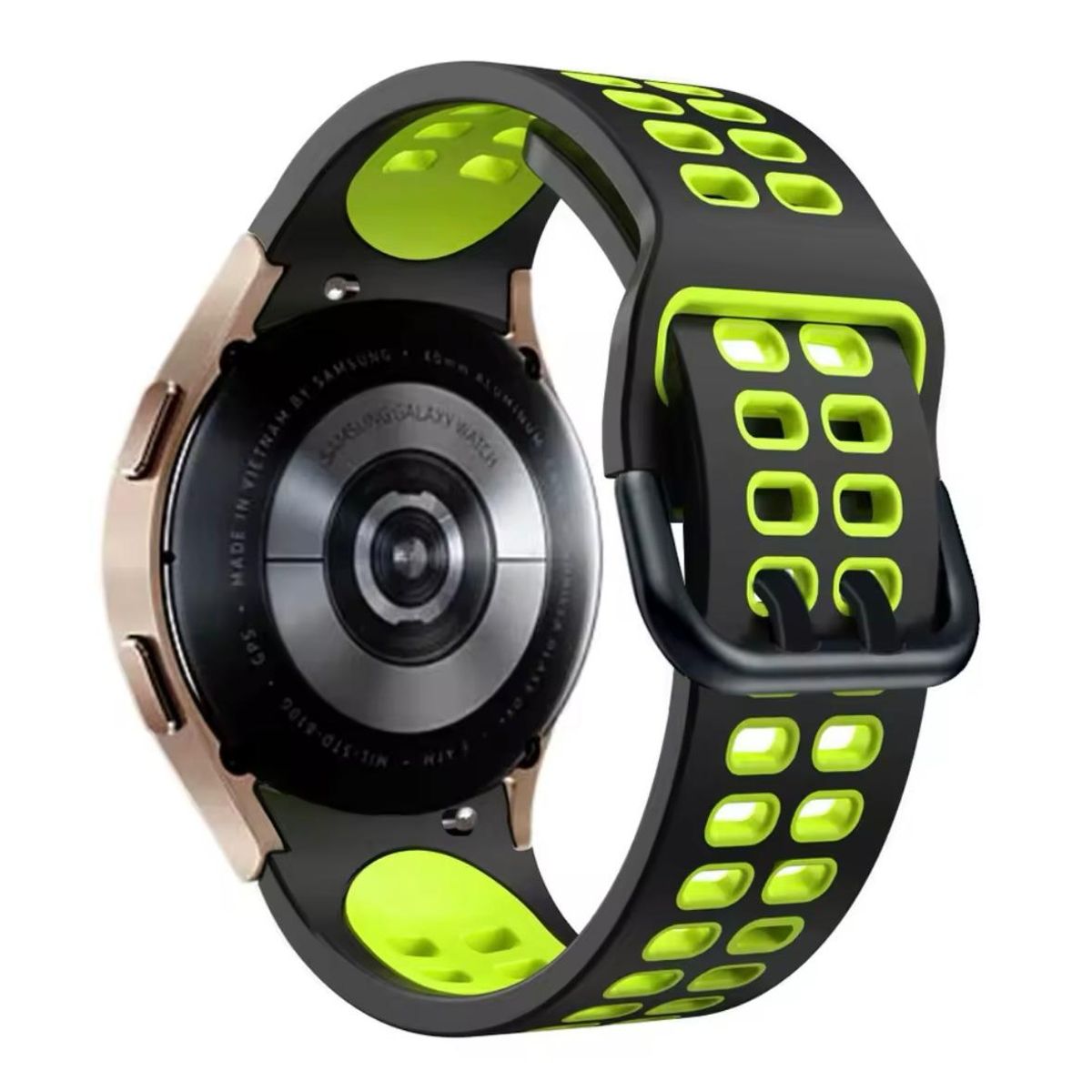 GENERICO - Correa Deportiva Para Samsung Galaxy Watch 7-6-5-4-FE Negro - verde lima