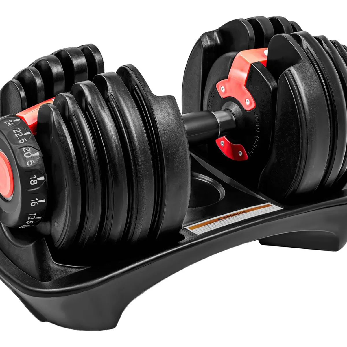 CENTURFIT - Mancuernas Ajustables 2 A 24Kg Pesas Color Negro Gym Casa