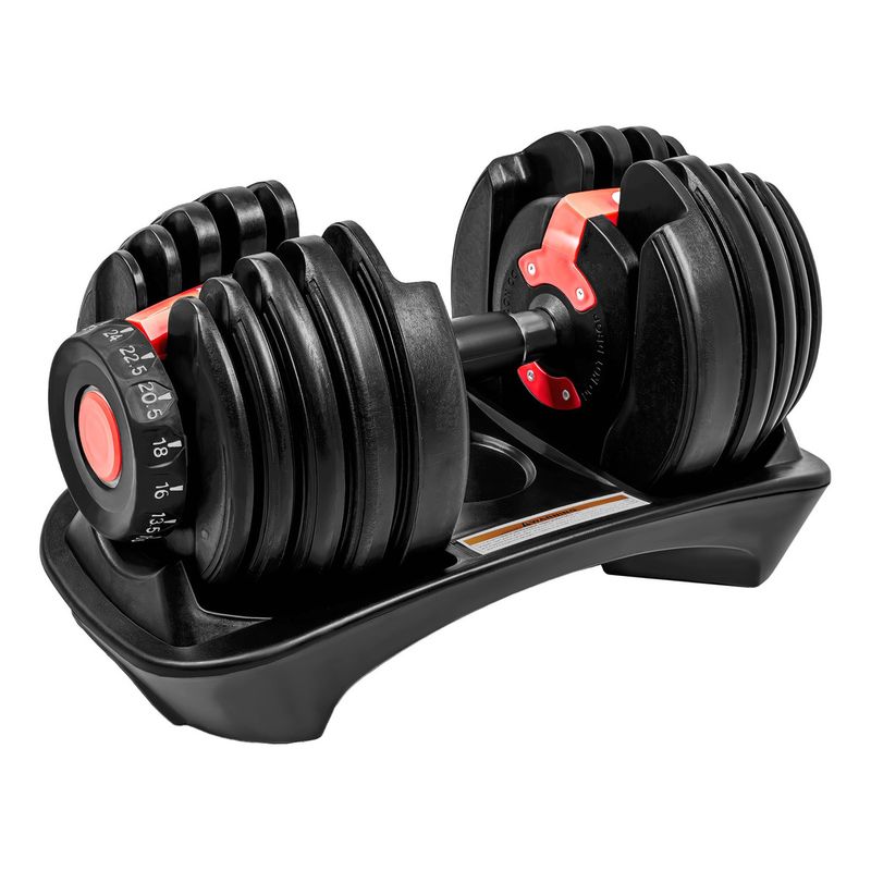 CENTURFIT - Mancuernas Ajustables 2 A 24Kg Pesas Color Negro Gym Casa