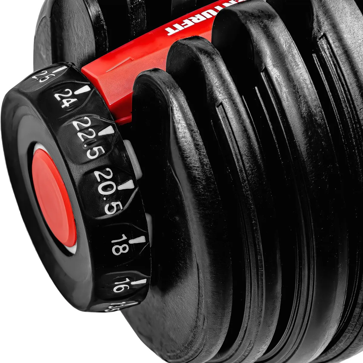 CENTURFIT - Mancuernas Ajustables 2 A 24Kg Pesas Color Negro Gym Casa